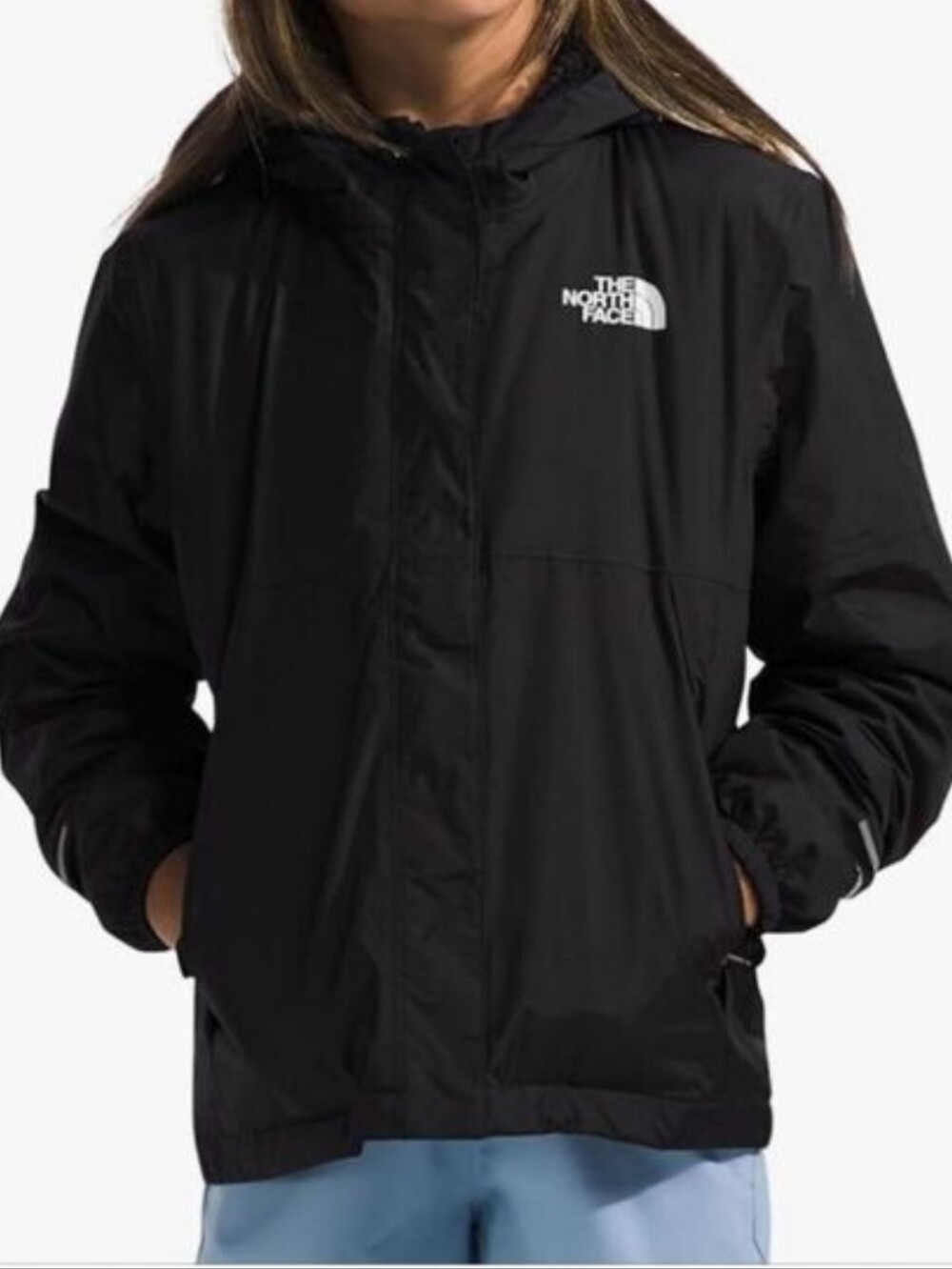 THE NORTH FACE Dryvent Girl's Black Windbreaker Jacket Size XS